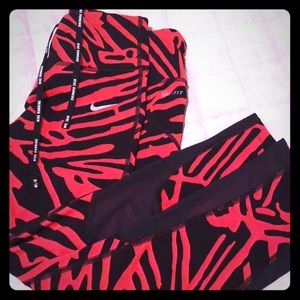 Nike dri-FIT running tights, 7/8 length, M
